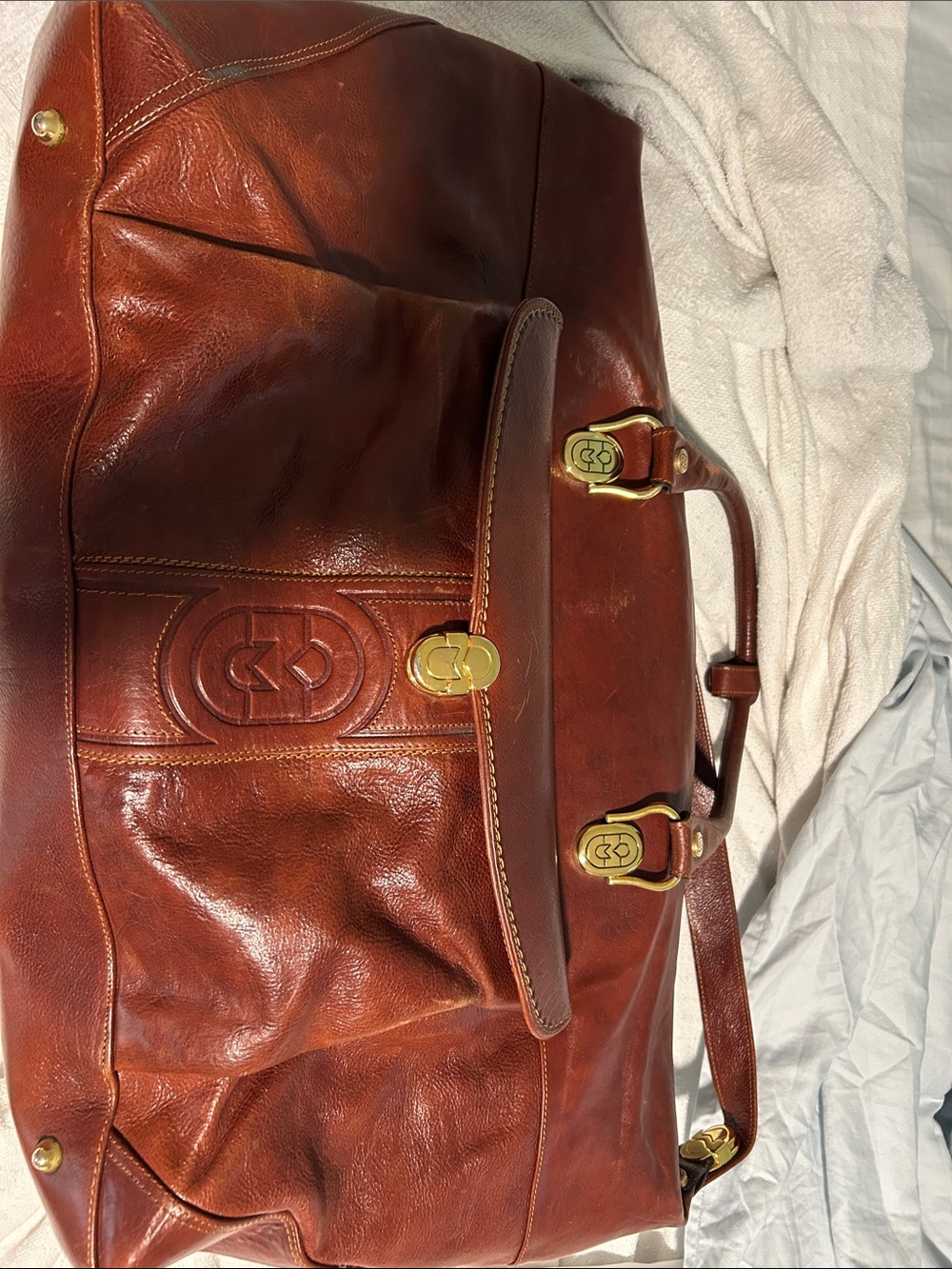 Orlandi Marino made in Italy  travel leather carryon